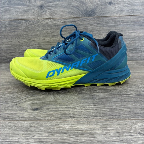 Dynafit Alpine Trail Running Shoes Fjord Lime Punch Sneakers Vibram Size 9.5 - Picture 1 of 9